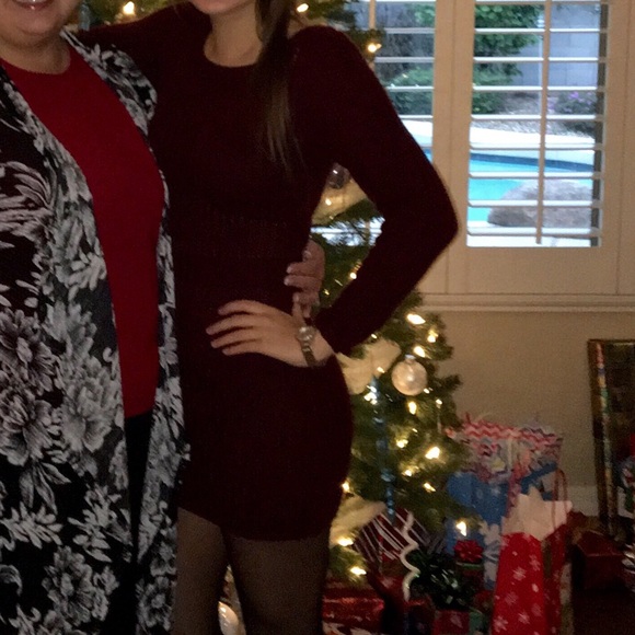 Maroon Sweater Dress - Women’s Small - Picture 4 of 4